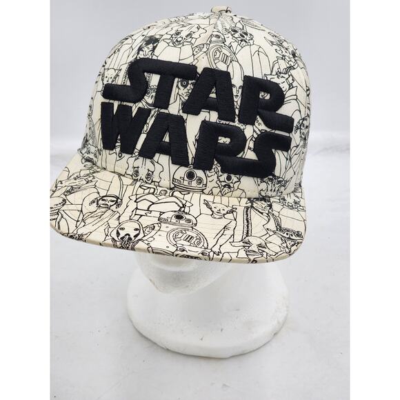 Star Wars Hat Snapback Embroidered Logo Character Print Cap Adjustable Cap - Picture 3 of 12